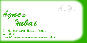 agnes hubai business card